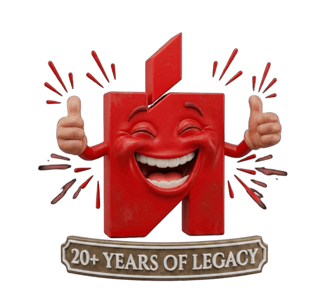 Apple Entertainment mascot celebrating 20+ years of legacy